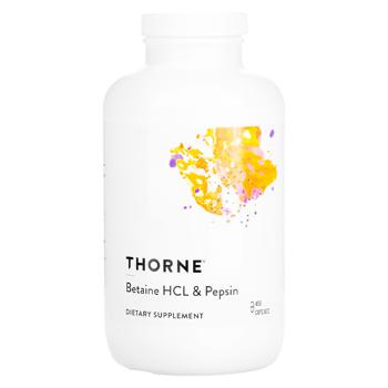 Бетаина гидрохлорид и пепсин Thorne Research 450 капсул - купить, цены на Biotus - фото 1