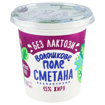 sour cream voloshkove pole 15% 300g plastic cup Ukraine