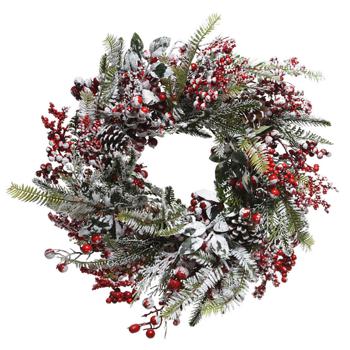 Snowy Wreath with Berries 40cm - buy, prices for - photo 1