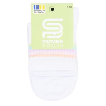 Шкарпетки дитячі Premier Socks Кольоровий настрій середні р.16-22 білий