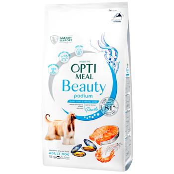 Optimeal Beauty Podium Dry Food with Seafood for Hair and Teeth Care of Adult Dogs of All Breeds 1.5kg - buy, prices for MasterZoo - photo 1