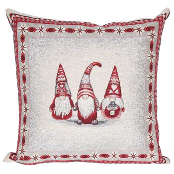 Provence Snowfall Trio of Gnomes Decorative Pillow 45x45cm