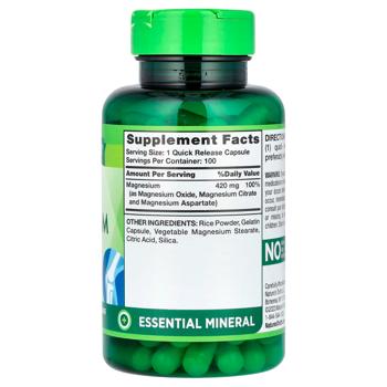 Nature's Truth, Triple Magnesium Complex, 420 mg, 100 Quick Release Capsules - купити, ціни на Біотус - фото 2
