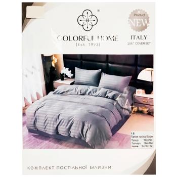 Colorful Home Stripe Satin Bedding Set - buy, prices for Vostorg - photo 1