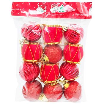 Набір ялинкових прикрас 12шт*4см - купити, ціни на Таврія В - фото 1