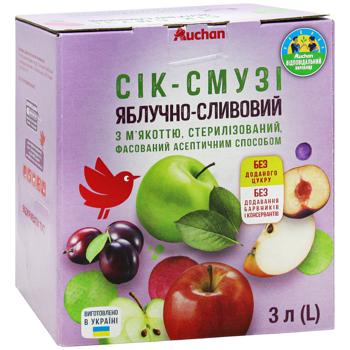 Сок-смузи Auchan Яблочно-сливовой 3л - купить, цены на - фото 3