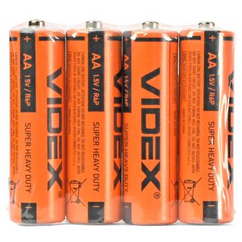 Батарейка Videx сольова R6P/AA 4шт - купити, ціни на - фото 2