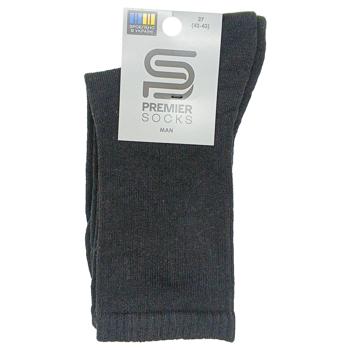 Шкарпетки Premier Socks чоловічі середні р.27 чорний - купити, ціни на Чудо Маркет - фото 1