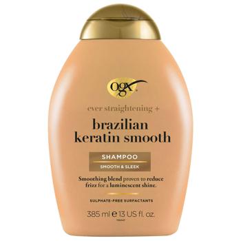 Шампунь Ogx® Brazilian Keratin Smooth розгладжуючий для зміцнення волосся 385мл - купити, ціни на ULTRAMARKET - фото 1