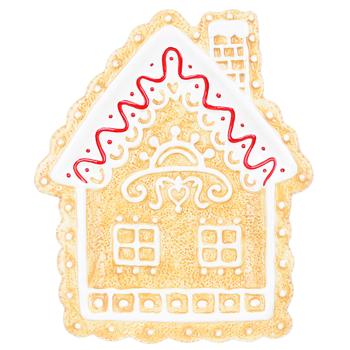 Bona Di Gingerbread House Ceramic Plate 26x21.5x2.5cm Light Brown - buy, prices for - photo 1