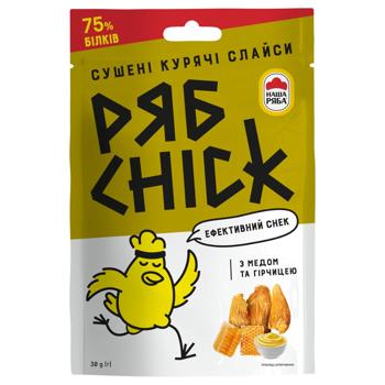 RyabChick Dried Chicken Fillet Slices with Mustard and Honey 30g - buy, prices for COSMOS - photo 1