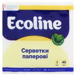 Ecoline 1-layer Napkins 23х22cm 40pcs