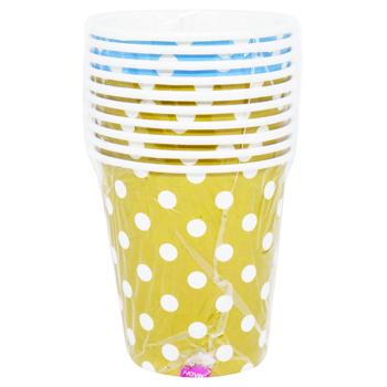 Набір стаканів паперових 10 шт. в мал. крап. арт. 17146-7 И918 - купити, ціни на КОСМОС - фото 3