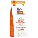 Корм сухий Brit Care Hypoallergenic з ягням для дорослих собак середніх порід 12+2кг