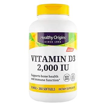 Healthy Origins Vitamin D3 2000 IU 360 softgels