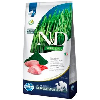 Корм сухий Farmina N&D Spirulina з ягням, спіруліною та ягодами годжі для собак середніх та великих порід 7кг