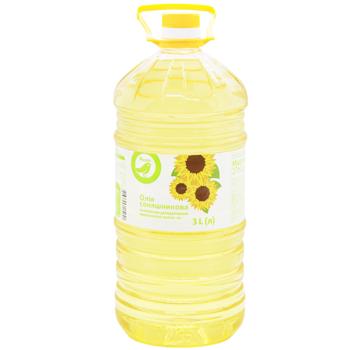 Масло подсолнечное Auchan рафинированное 3л - купить, цены на Auchan - фото 1