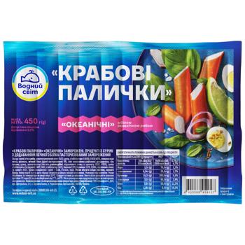 Vodnyi Svit Frozen Crab Sticks 450g - buy, prices for COSMOS - photo 1
