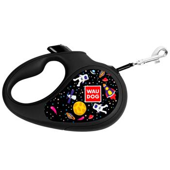 Waudog R-leash Roulette Leash with Tape XS Up to 12kg 3m Black with Nasa Design - buy, prices for MasterZoo - photo 1
