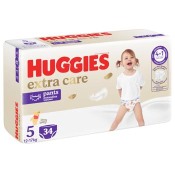 Підгузки-трусики Huggies Extra Care 5 12-17кг 34шт - купити, ціни на КОСМОС - фото 2