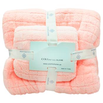 Colorful Home Microfiber Bath Towel 70*140cm+35*75cm 2pcs - buy, prices for Vostorg - photo 1