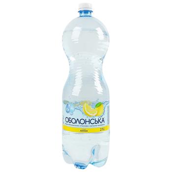 Obolonska Lemon Highly Carbonated Mineral Water 2l - buy, prices for NOVUS - photo 1
