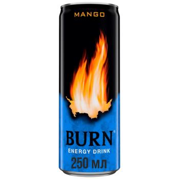 Напиток энергетический Burn Манго безалкогольный сильногазированный 250мл - купить, цены на Торба - фото 1