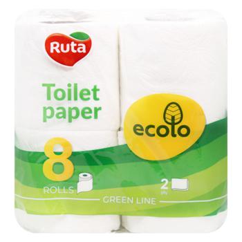 Ruta Ecolo 2-ply Toilet Paper 8pcs   - buy, prices for MegaMarket - photo 1