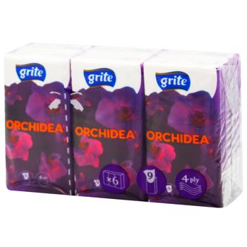 Grite Orchidea 4-ply Tissues 9pcs 6 Packs - buy, prices for - photo 3