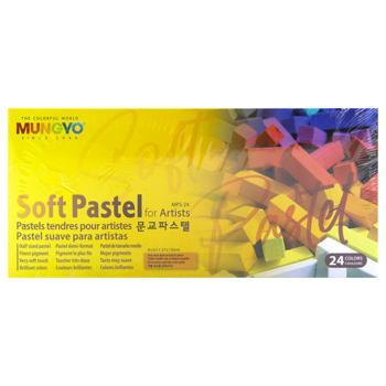 Пастель суха Mungyo MPS-24 1/2 м'яка 24 кольорів - купити, ціни на МегаМаркет - фото 1