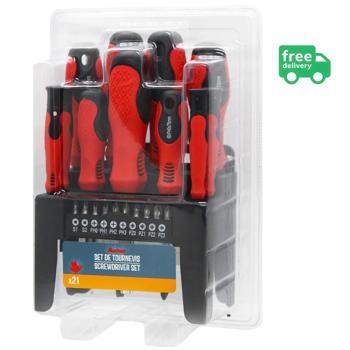 Auchan Screwdriver Set + Bits 21pcs - buy, prices for Auchan - photo 1