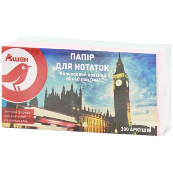 Auchan Color Glued Paper for Notes 80х40mm 200pcs - buy, prices for Auchan - photo 2