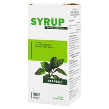 Добавка дієтична Красота та Здоров'я Сироп подорожника з цукром 100мл - купити, ціни на КОСМОС - фото 1