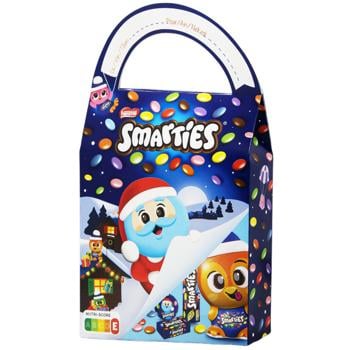 Набор сладостей новогодний Smarties Рождественская сумочка 197г - купить, цены на Auchan - фото 1