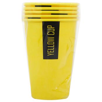 TCM Yellow Paper Cup 5pcs 340ml - buy, prices for Za Raz - photo 1