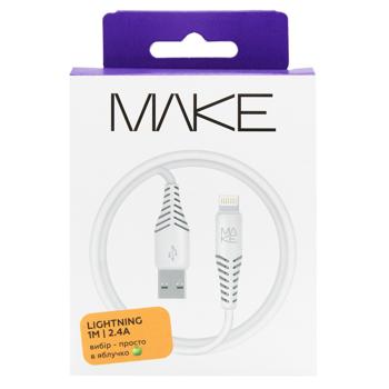 Кабель Make Lightning 2,4A PVC 1м - купити, ціни на NOVUS - фото 2