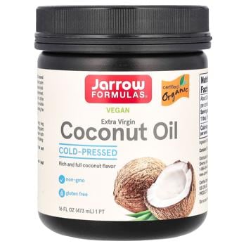 Кокосова олія, Coconut Oil, Jarrow Formulas, органічне, 473 г