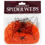 Паутина с пауками оранжевая 20г