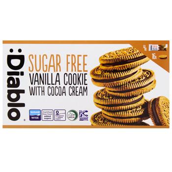 Diablo Sugar Free Vanilla Cookie-Sandwich with Chocolate Cream 176g - buy, prices for - photo 2