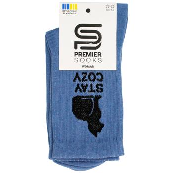 Шкарпетки Premier Socks жіночі класичні з високою резинкою Stay Cozy р.23-25 світлий джинс - купити, ціни на ЕКО Маркет - фото 1