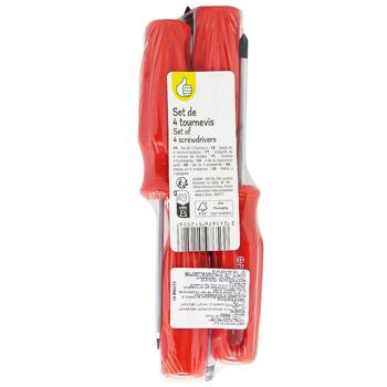 Набор отверток Auchan 4шт - купить, цены на Auchan - фото 1