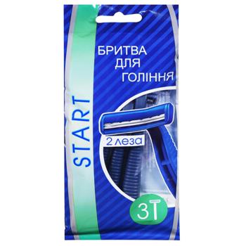 Станок для гоління Start одноразовий для чоловіків 3шт - купити, ціни на Таврія В - фото 1