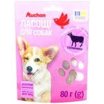 Ласощі для собак Auchan з яловичиною 80г