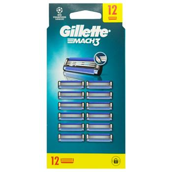 Картриджи Gillette Mach3 для бритья 12шт - купить, цены на КОСМОС - фото 1