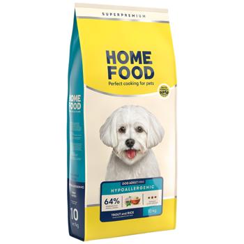 Home Food Dry Food with Trout and Rice for Adult Dogs of Small Breeds 10kg