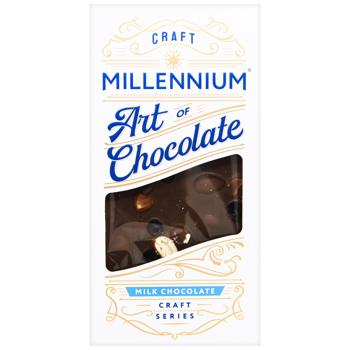 Шоколад молочный Millennium Craft Series с кешью, фундуком, миндалем и смородиной 100г