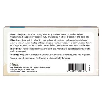 Carlson Labs Key-E Vitamin E Suppositories for Hemorrhoids 12 inserts - buy, prices for Biotus - photo 2