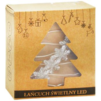 Гірлянда-струна Chomik Сніжинки 20 LED 2,2м, теплий білий - купити, ціни на МегаМаркет - фото 2