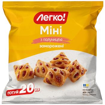 Legko! Frozen Puff Pastries with Strawberries 600g - buy, prices for Supermarket "Kharkiv" - photo 1