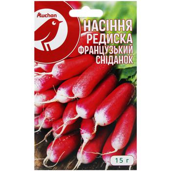 Семена Ашан Редис Французский завтрак 15г - купить, цены на Auchan - фото 1